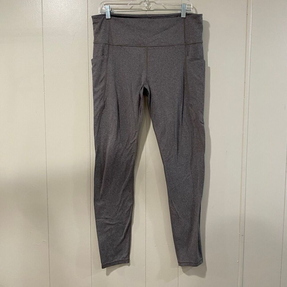 Athleta Gray High Rise Leggings with Pockets XLT Tall
